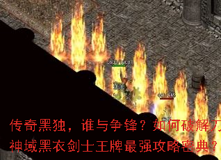 传奇黑独,谁与争锋?如何破解刀剑神域黑衣剑士王牌最强攻略密典? 传奇黑独,谁与争锋?如何破解刀剑神域黑衣剑士王牌最强攻略密典?