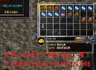 如何获取遗忘之神的神器?墓王之怒通天攻略带你驰骋玛法大陆 如何获取遗忘之神的神器?墓王之怒通天攻略带你驰骋玛法大陆