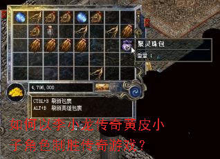 如何以李小龙传奇黄皮小子角色制胜传奇游戏? 如何以李小龙传奇黄皮小子角色制胜传奇游戏?