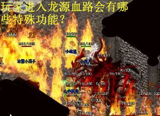 玩家进入龙源血路会有哪些特殊功能？