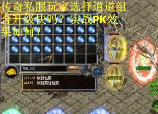 传奇私服玩家选择道道组合升级快吗?实战PK效果如何?
