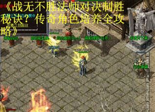 《战无不胜法师对决制胜秘诀？传奇角色培养全攻略》